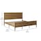 Flash Furniture Fiona Light Brown King Size Solid Wood Platform Bed Frame w/Headboard, Footboard, Slatted Bottom MG-0900-29-KB-ANTOAK-GG - alternate 6